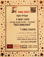 23-24.09.13 1st place (saxophone)of Festival 'Northern Rainbow -2013',Zfat, Israel,Первое место (саксофон) фестиваля 'Северная радуга-2013', Цфат